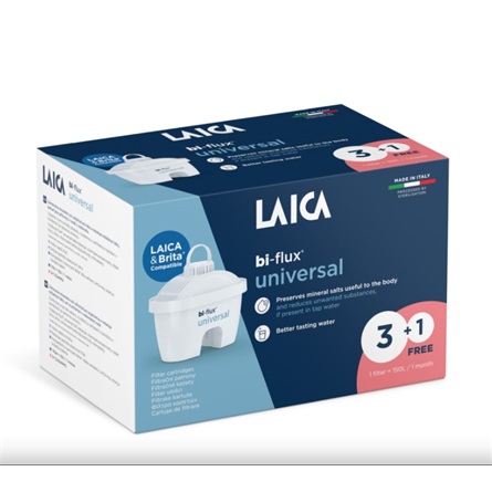 LAICA bi-flux univerzális SLIM szűrőbetét  3+1 db-os (Brita kompatibilis)